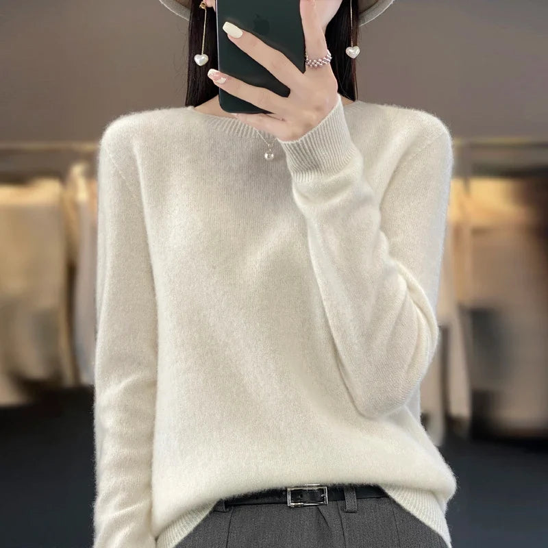 100% Merino Wool Women’s Sweater – Soft Cashmere-Feel