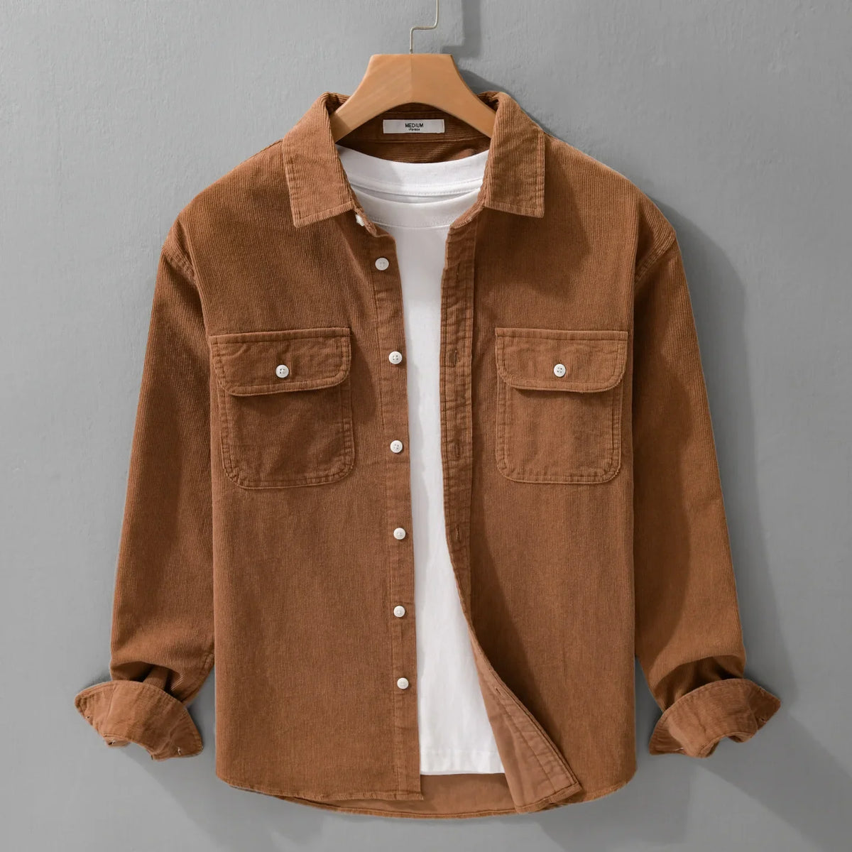 Vintage Corduroy Cotton Shirt for Men