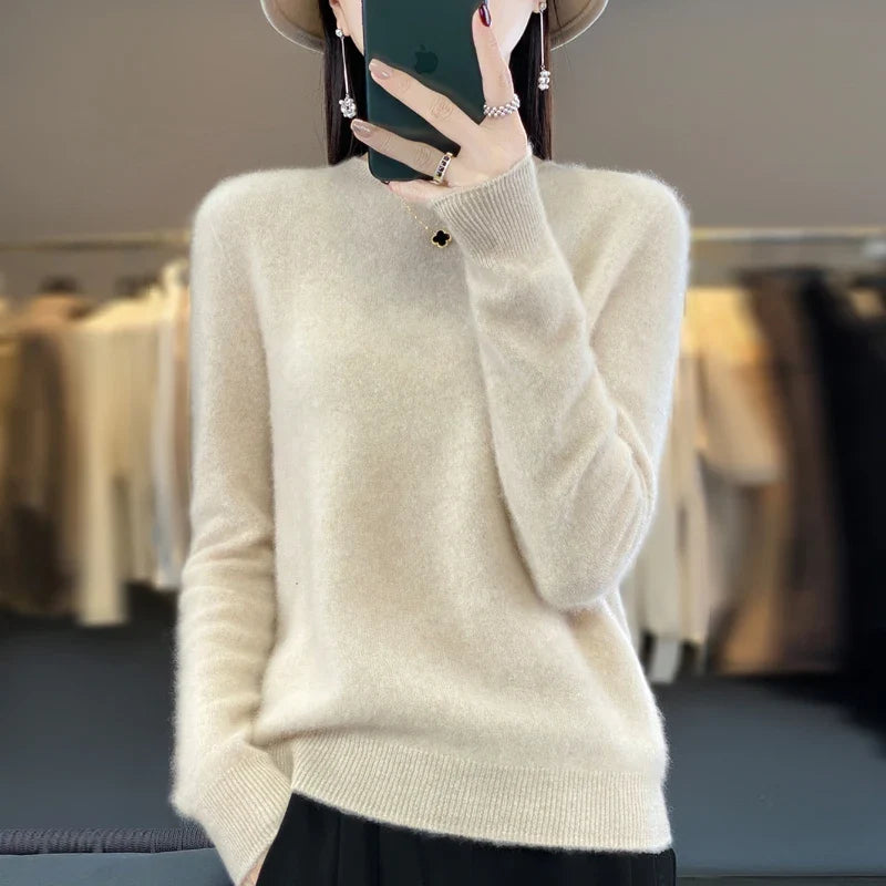 100% Merino Wool Women’s Sweater – Soft Cashmere-Feel
