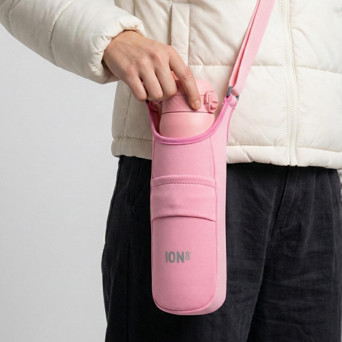 Lightweight, Sling Bottle Bag, Pink