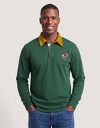 British Green Corduroy Collar Rugby Shirt