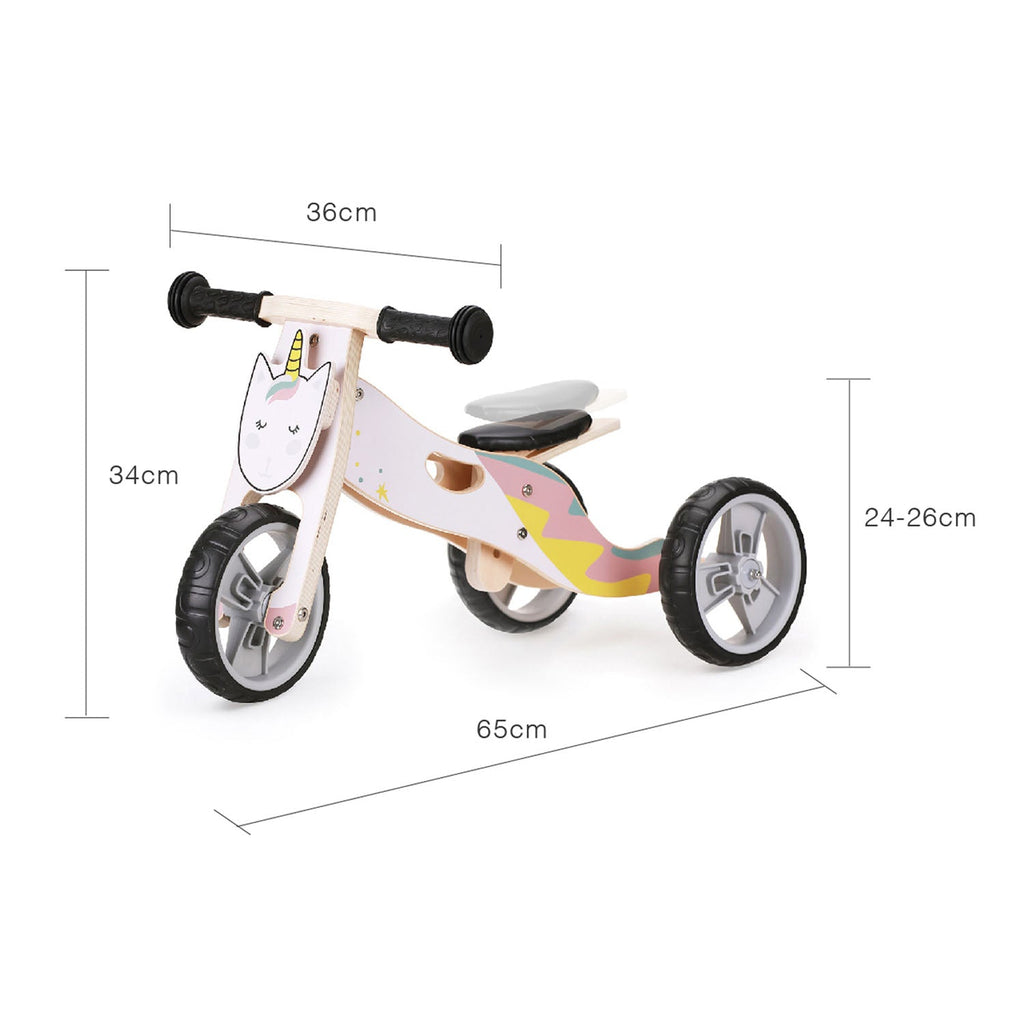2-in-1 Wooden Balance Bike & Trike for Kids