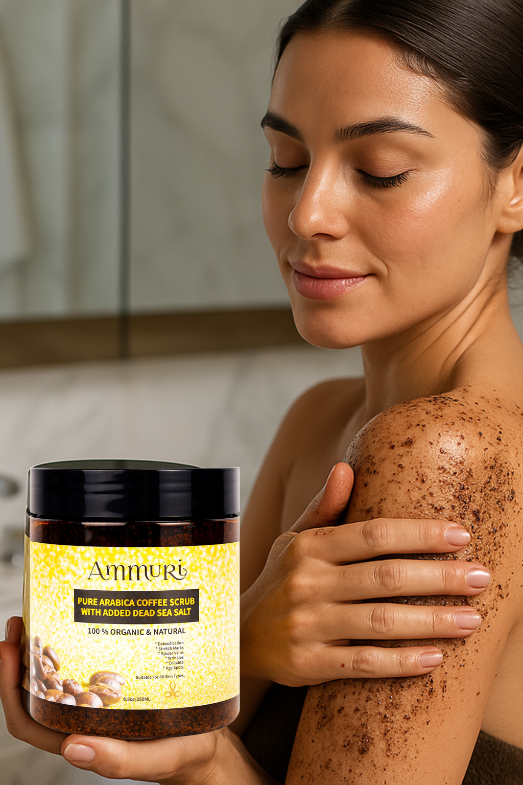 Arabica Coffee Scrub Face Mask for Exfoliation & Glow | Ammuri