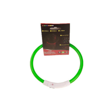 Pet Flashing Collar USB Rechargeable Glowing Necklace Safety Collar Light Up Collars For Night Walking Electric Dog Collar Neon - 𝓢𝓱𝓸𝓹𝓵𝓮𝓬𝔂