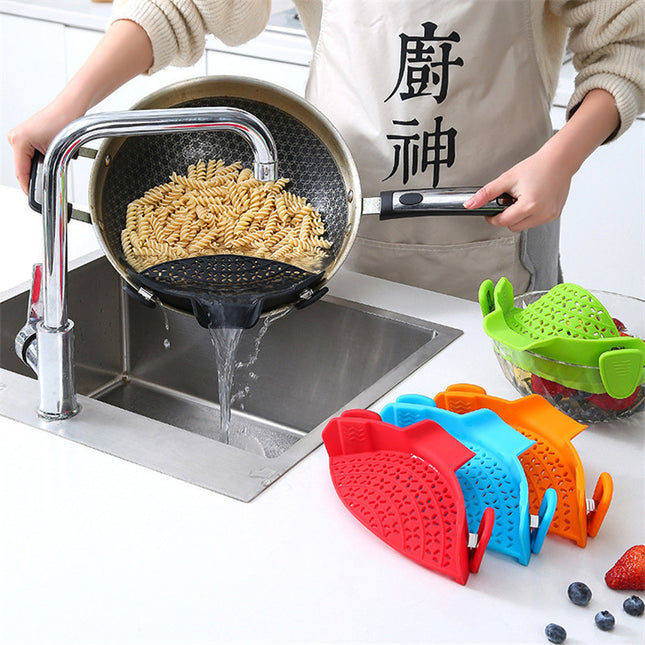 Kitchen Gadgets Silicone Pot Side Drain Stopper - 𝓢𝓱𝓸𝓹𝓵𝓮𝓬𝔂