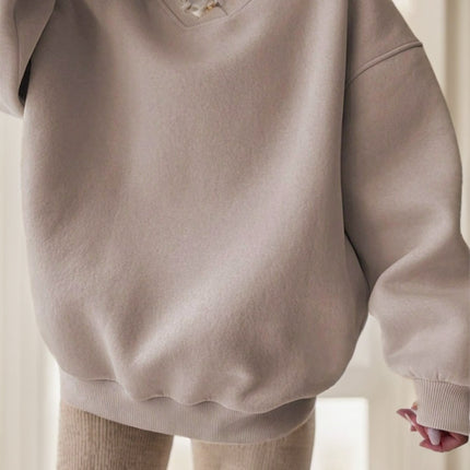 Women's Solid Color Oversized Drop Shoulder Sweatshirt - 𝓢𝓱𝓸𝓹𝓵𝓮𝓬𝔂