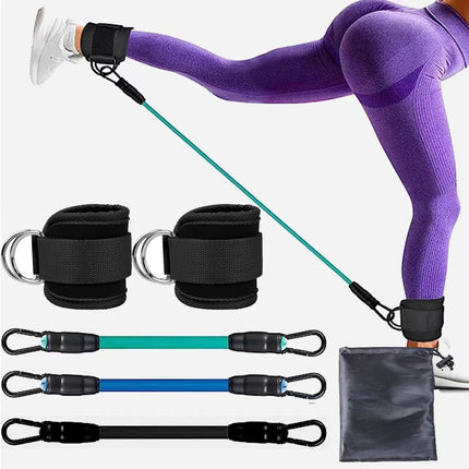 Ankle Strap Resistance Bands Hip Leg Strength Pull Rope Fitness Elastic Training Home Yoga Pilate Crossfit Workout Gym Equipment - 𝓢𝓱𝓸𝓹𝓵𝓮𝓬𝔂