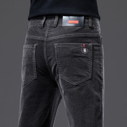 Mens Autumn Outer Wear Plus Velvet Straight Trousers - 𝓢𝓱𝓸𝓹𝓵𝓮𝓬𝔂