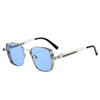 Silver Frame Blue Lens