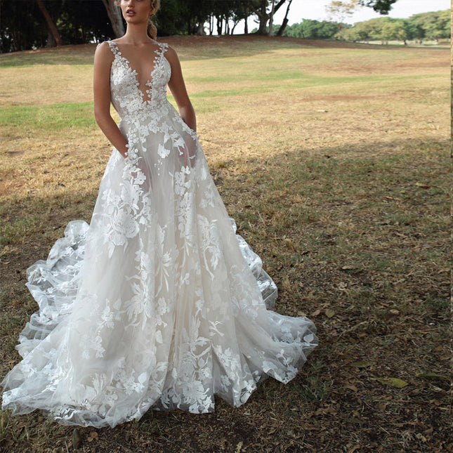 Bride Sexy Suspenders Wedding Evening Dress - 𝓢𝓱𝓸𝓹𝓵𝓮𝓬𝔂