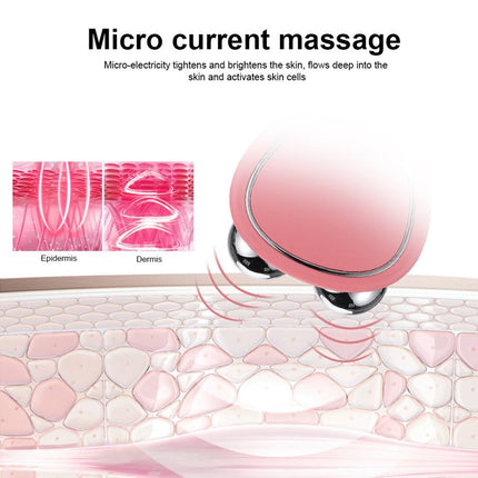 Portable Facial Micro-current Beauty Instrument For Lifting Thinning And Reducing Edema With Double Roller Massager - 𝓢𝓱𝓸𝓹𝓵𝓮𝓬𝔂