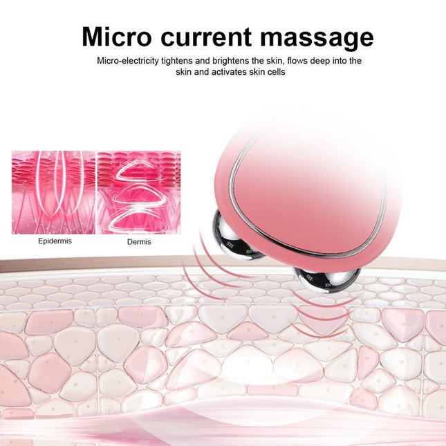 Portable Facial Micro-current Beauty Instrument For Lifting Thinning And Reducing Edema With Double Roller Massager - 𝓢𝓱𝓸𝓹𝓵𝓮𝓬𝔂