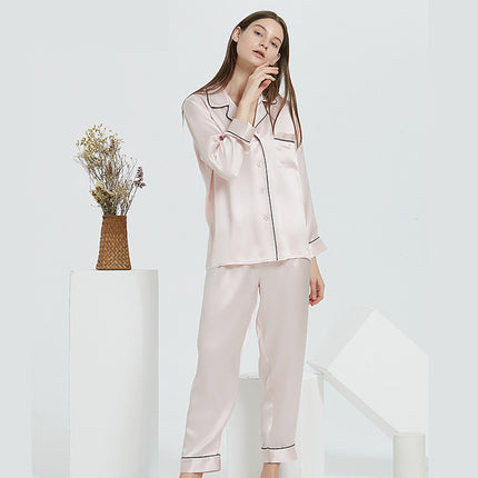 Couple's Silk Pajamas Long-sleeve Suit Silk Homewear - 𝓢𝓱𝓸𝓹𝓵𝓮𝓬𝔂
