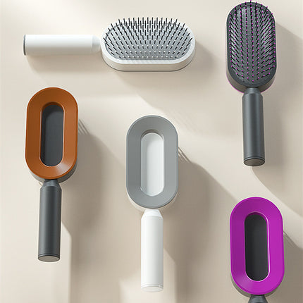 Self Cleaning Hair Brush For Women One-key Cleaning Hair Loss Airbag Massage Scalp Comb Anti-Static Hairbrush - 𝓢𝓱𝓸𝓹𝓵𝓮𝓬𝔂