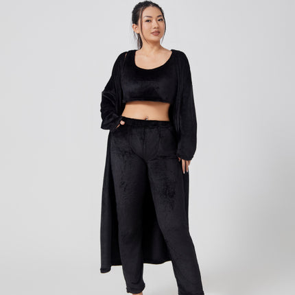 Cozy Pajama Set, 3 Piece Lounge Set, Cute Loungewear, Warm Suit Sets, Matching Set, Lounge Set, 3 Piece Pant Sets, Women Winter Dress - 𝓢𝓱𝓸𝓹𝓵𝓮𝓬𝔂