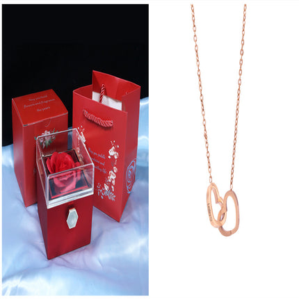 Rotating Soap Flower Rose Gift Box Creative Rotating Rose Jewelry Packaging Box Valentine's Day Gift For Women - 𝓢𝓱𝓸𝓹𝓵𝓮𝓬𝔂