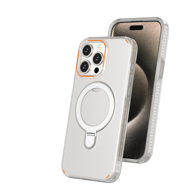 New Colorful Magnetic Bracket Phone Case With Holder Stand Cover For Magesafe Magnetic Transparent Wireless Charge Case For Phone - 𝓢𝓱𝓸𝓹𝓵𝓮𝓬𝔂