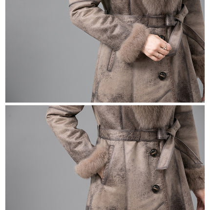 Real Fur One Woman Coat Thickened - 𝓢𝓱𝓸𝓹𝓵𝓮𝓬𝔂