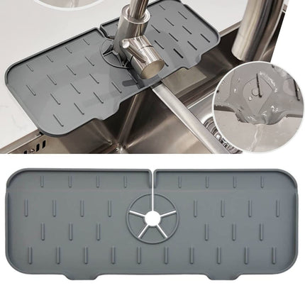 Kitchen Silicone  Faucet Absorbent Mat Sink Splash Guard Silicone Faucet Splash Catcher Countertop Protector For Bathroom Kitchen Gadgets - 𝓢𝓱𝓸𝓹𝓵𝓮𝓬𝔂