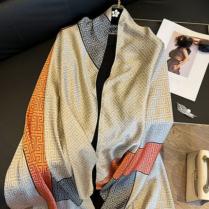 Elegant Emulation Silk Scarf Women's Spring And Summer Sun Protection Long - 𝓢𝓱𝓸𝓹𝓵𝓮𝓬𝔂