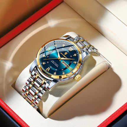 Waterproof Men's Double Calendar Luminous Quartz Watch - 𝓢𝓱𝓸𝓹𝓵𝓮𝓬𝔂