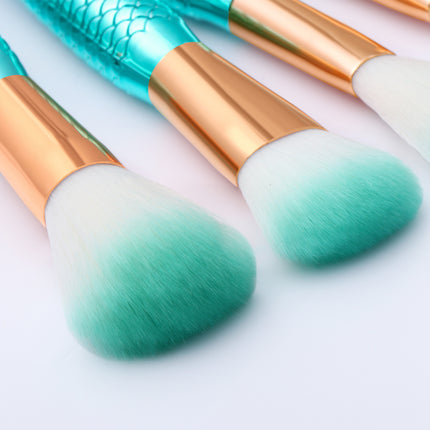 11pcs Makeup Brushes Kit Maquiagem Maquillaje New Mermaid Foundation Eyebrow Eyeliner Cosmetic Makeup Brushes - 𝓢𝓱𝓸𝓹𝓵𝓮𝓬𝔂