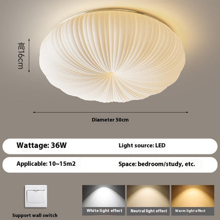 Bedroom Ceiling Lamp Modern Minimalist Nordic Cream Style Warm Creative Eye Protection - 𝓢𝓱𝓸𝓹𝓵𝓮𝓬𝔂