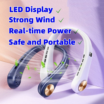 New Mini Neck Fan Portable Bladeless Hanging Neck Rechargeable Air Cooler Mini Summer Sports Fans - 𝓢𝓱𝓸𝓹𝓵𝓮𝓬𝔂