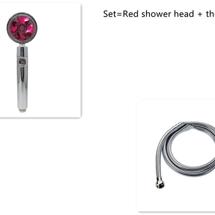 Shower Head Water Saving Flow 360 Degrees Rotating With Small Fan ABS Rain High Pressure Spray Nozzle Bathroom Accessories - 𝓢𝓱𝓸𝓹𝓵𝓮𝓬𝔂