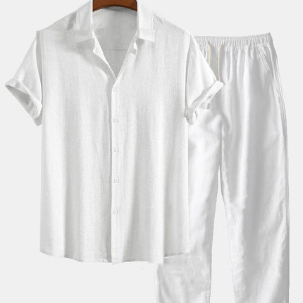 Printed Loose Short Sleeve Shirt Trousers Suit Men's Casual Suit - 𝓢𝓱𝓸𝓹𝓵𝓮𝓬𝔂