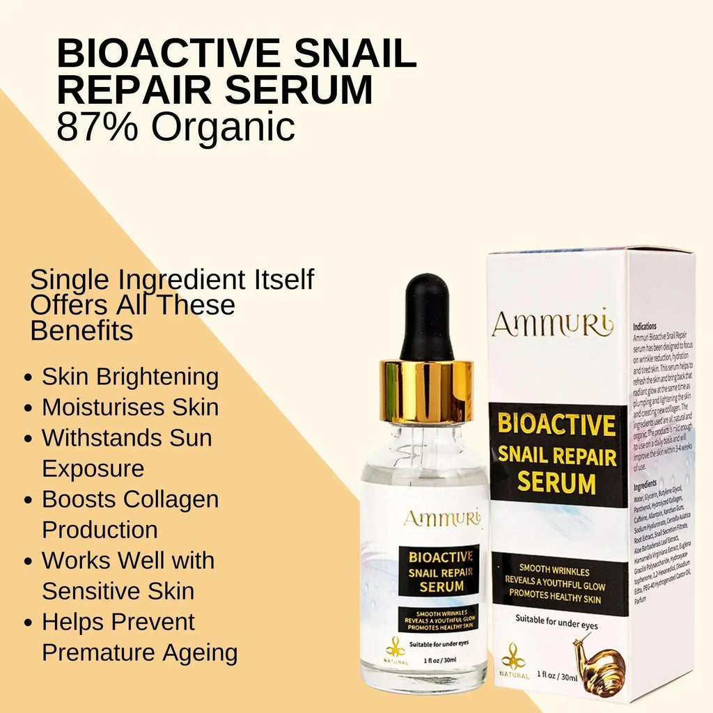 Bioactive Snail Hydrating Face Serum 30ml | Ammuri