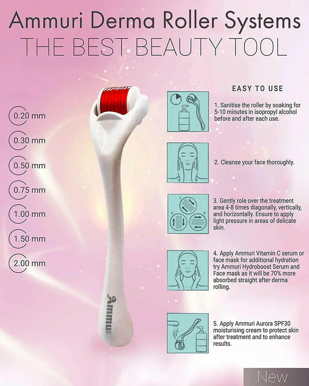 Titanium Derma Roller 0.2mm | Ammuri