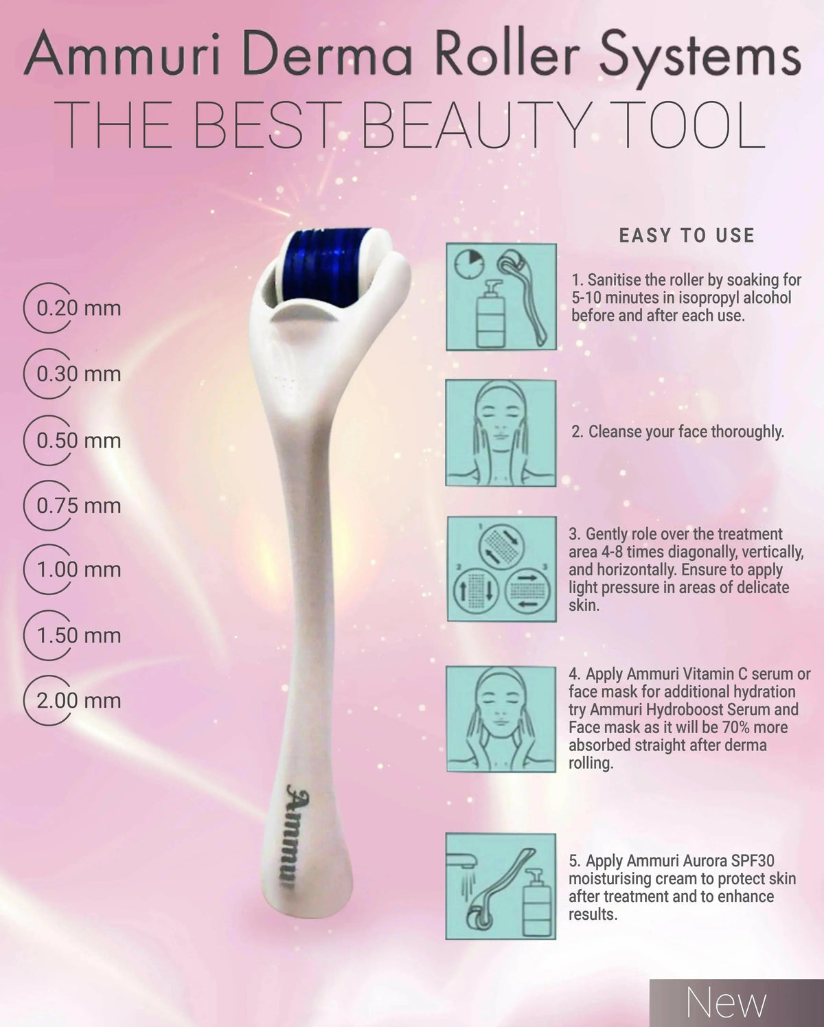 Titanium 540 Micro-Needle Derma Roller | Ammuri