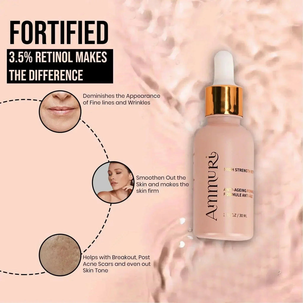 Retinol 3.5% Serum with Hyaluronic Acid & Vitamins (30ml) | Ammuri