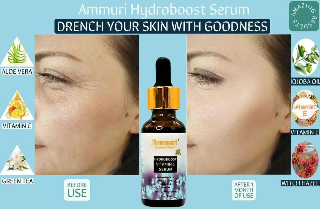 Hyaluronic Acid & Vitamin C Hydrating Face Serum | Ammuri