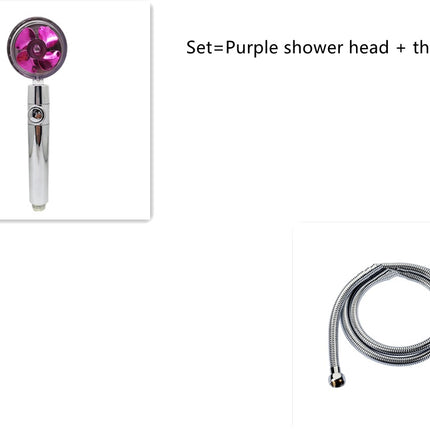 Shower Head Water Saving Flow 360 Degrees Rotating With Small Fan ABS Rain High Pressure Spray Nozzle Bathroom Accessories - 𝓢𝓱𝓸𝓹𝓵𝓮𝓬𝔂