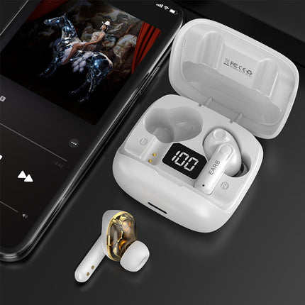 New Mini Transparent Wireless Bluetooth Headset Digital Display ENC Noise Reduction True Wireless Sports Music - 𝓢𝓱𝓸𝓹𝓵𝓮𝓬𝔂