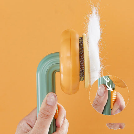 New Pet Cat Brush Hot Selling Hand-held Steel Wire Self-cleaning Comb Looper For Hair Removal - 𝓢𝓱𝓸𝓹𝓵𝓮𝓬𝔂