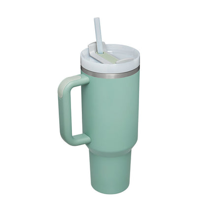 40 Oz Tumbler With Handle Straw Insulated, Stainless Steel Spill Proof Vacuum Coffee Cup Tumbler With Lid Tapered Mug Gifts For Valentine Lover Suitable For Car Gym Office Travel - 𝓢𝓱𝓸𝓹𝓵𝓮𝓬𝔂