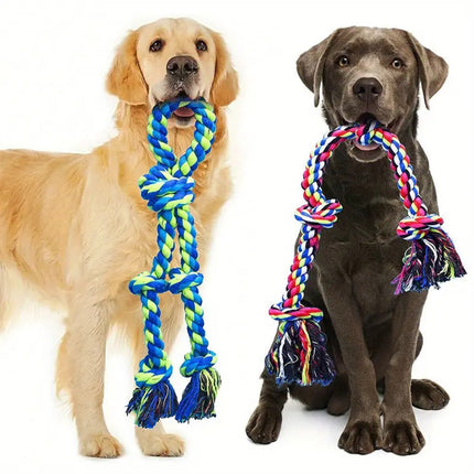Heavy-Duty Rope Knot Dog Toys For Large Breeds Dental Health Chew And Interactive Tug Of War Play Pet Supplies - 𝓢𝓱𝓸𝓹𝓵𝓮𝓬𝔂