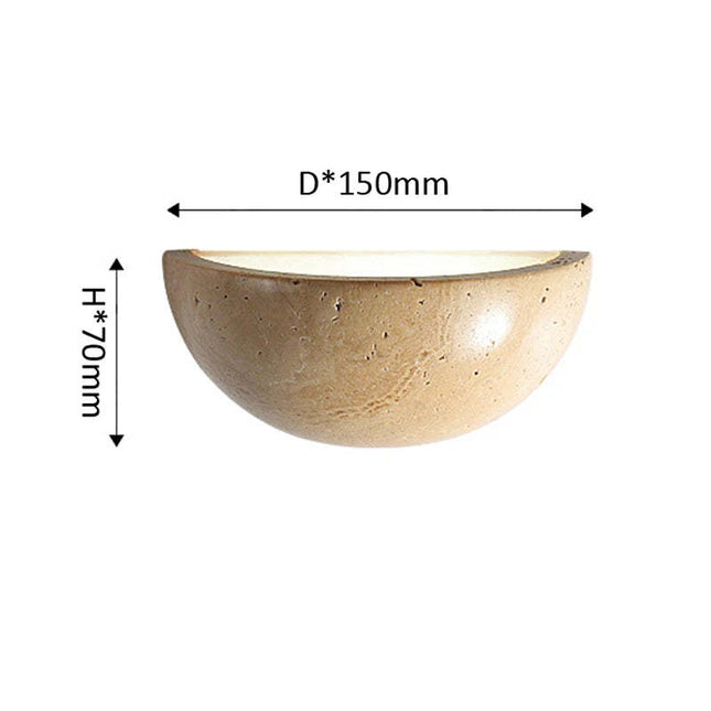 Retro Yellow Cave Stone Bedroom Bedside Lamp Semicircle Living Room Corridor Wall Lamp - 𝓢𝓱𝓸𝓹𝓵𝓮𝓬𝔂
