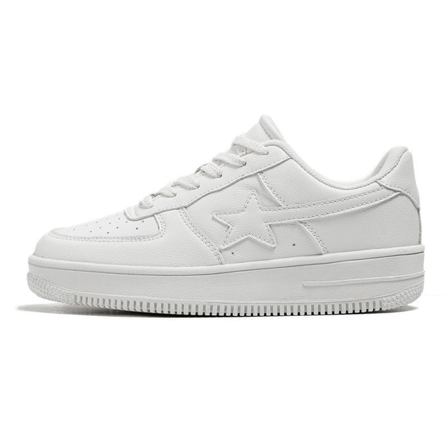 Thick Soled White Casual Sneakers For Men - 𝓢𝓱𝓸𝓹𝓵𝓮𝓬𝔂