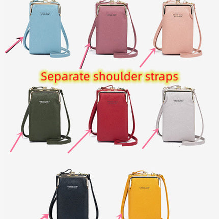 Fashion Lychee Pattern Solid Color Diagonal Shoulder Bag - 𝓢𝓱𝓸𝓹𝓵𝓮𝓬𝔂