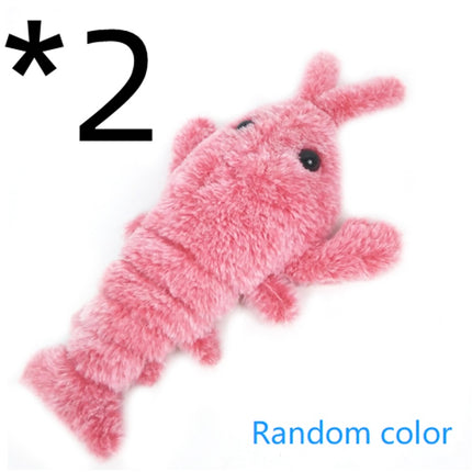Pet Toys Electric Jumping Shrimp USB Charging Simulation Lobster Funny Cat Plush Pets Toy - 𝓢𝓱𝓸𝓹𝓵𝓮𝓬𝔂