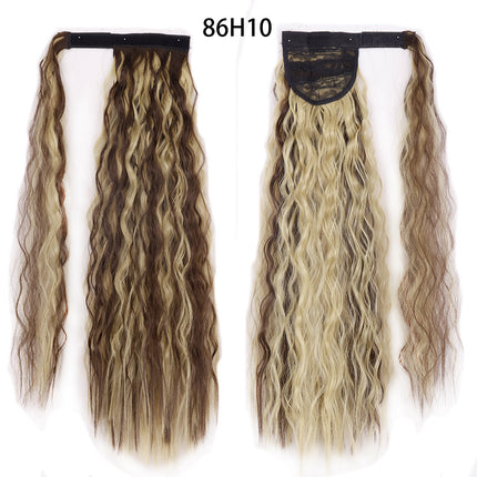 Ponytail Wig Water Wave Velcro Banding Chemical Fiber High Temperature Silk - 𝓢𝓱𝓸𝓹𝓵𝓮𝓬𝔂