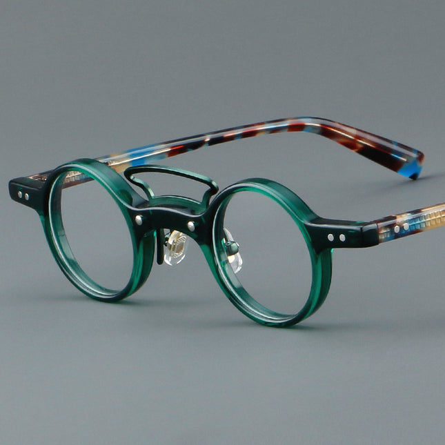 Plate Glasses Retro Frame Japanese Small Round Rim - 𝓢𝓱𝓸𝓹𝓵𝓮𝓬𝔂