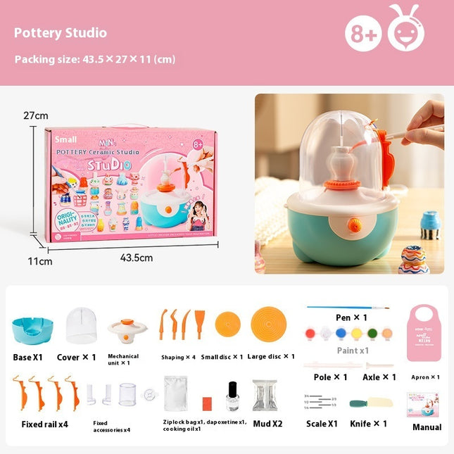 Children's Potter's Wheel Electric Clay Turntable Handmade Diy Toy - 𝓢𝓱𝓸𝓹𝓵𝓮𝓬𝔂