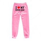 Pink and black letters