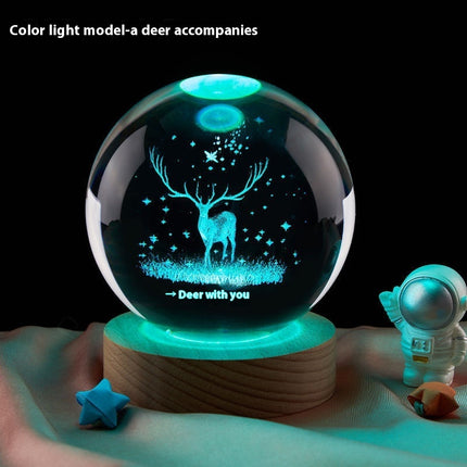 Moon Small Night Lamp Decoration Creative Crystal Ball - 𝓢𝓱𝓸𝓹𝓵𝓮𝓬𝔂