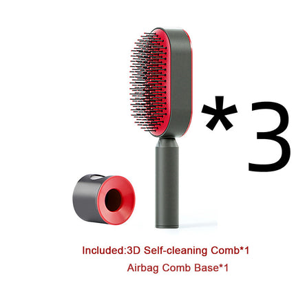Self Cleaning Hair Brush For Women One-key Cleaning Hair Loss Airbag Massage Scalp Comb Anti-Static Hairbrush - 𝓢𝓱𝓸𝓹𝓵𝓮𝓬𝔂